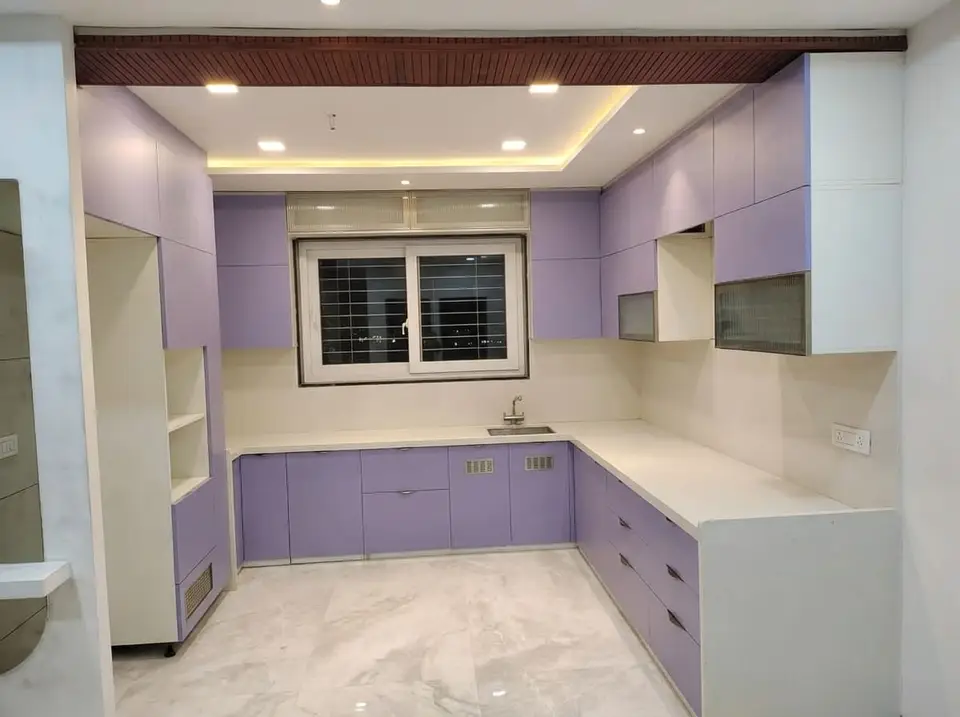 Lavender U-Shape Kitchen — Smart Furniture