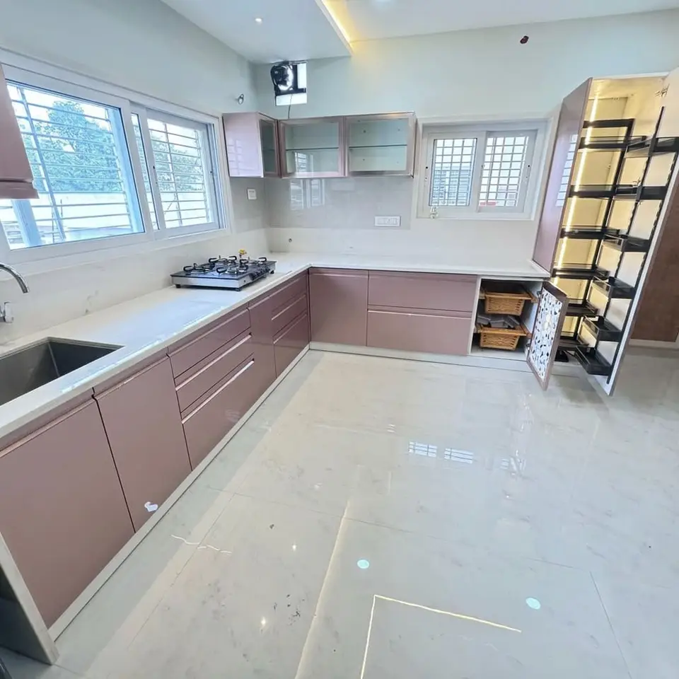 Mauve U-Shape Kitchen — Smart Furniture