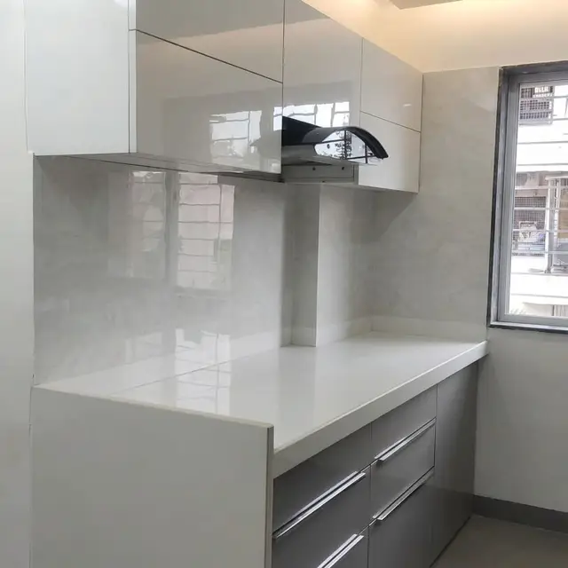 White + Grey Parallel Kitchen — Smart Furniture