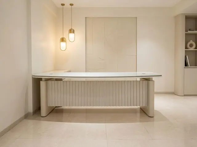 Signature Fluted Executive Desk — Smart Furniture
