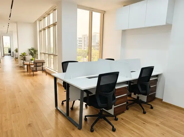 4-Seater Workstation System — Smart Furniture