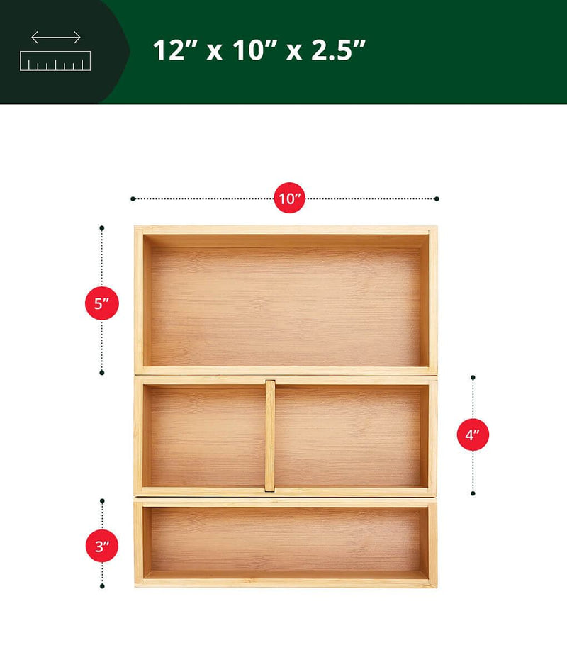 Bathroom Drawer Organizer 3 Boxes-3