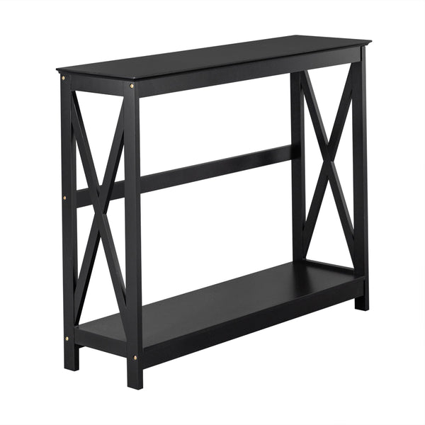 Side Cross Porch Table Black