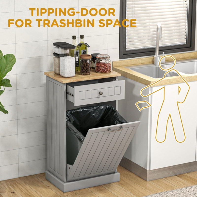 Kitchen Tilt Out Trash Bin Cabinet Free Standing Recycling Cabinet