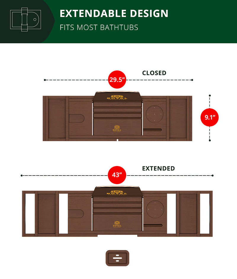 Bathtub Reading Tray Brown Color-3