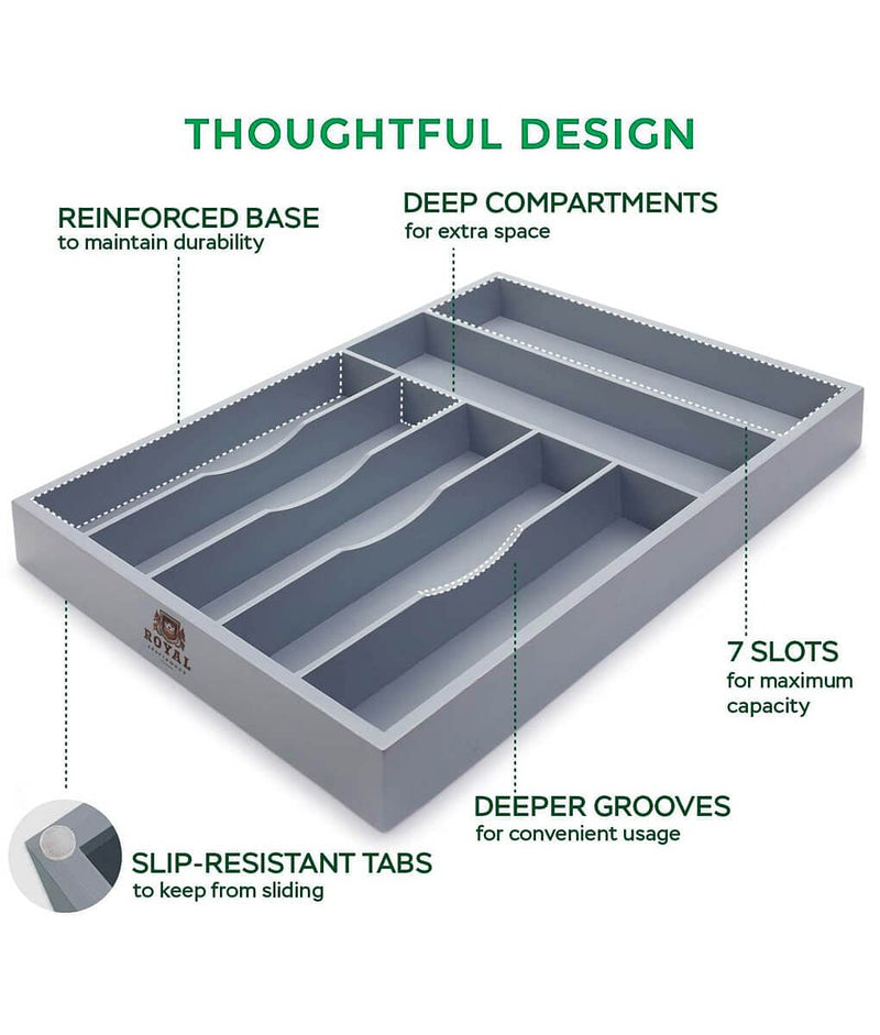 Gray Silverware Tray-3