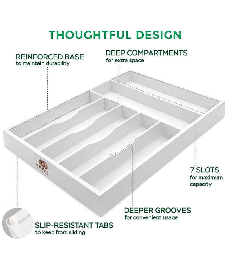 White Silverware Tray-4