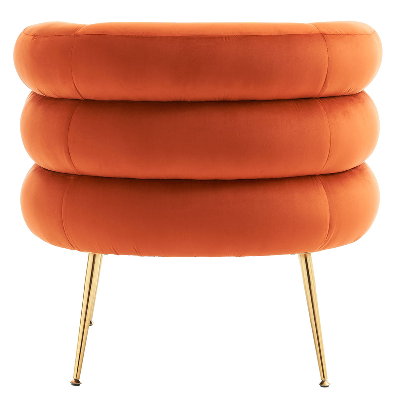 Velvet Indoor Armchair Orange