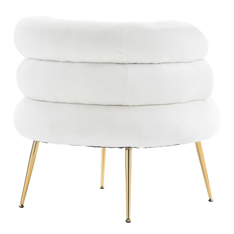 Velvet Indoor Armchair Beige