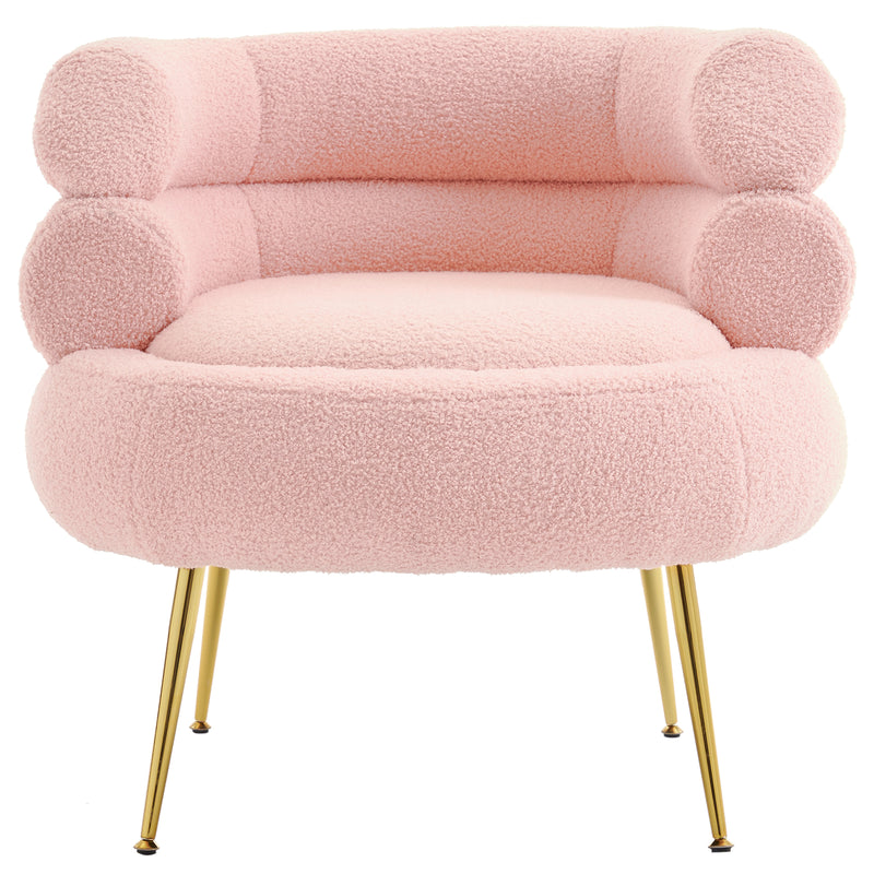 FCH Teddy Fleece Indoor Armchair With Pedals Pink