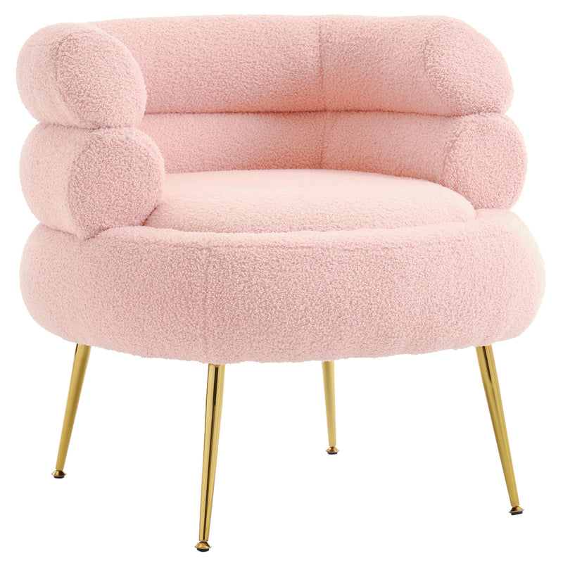 FCH Teddy Fleece Indoor Armchair With Pedals Pink