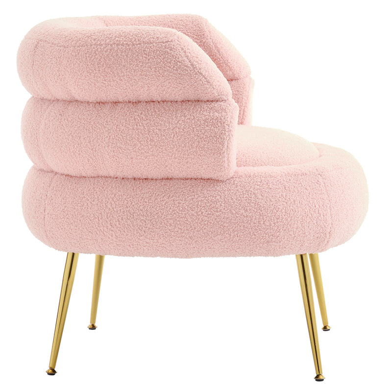 FCH Teddy Fleece Indoor Armchair With Pedals Pink