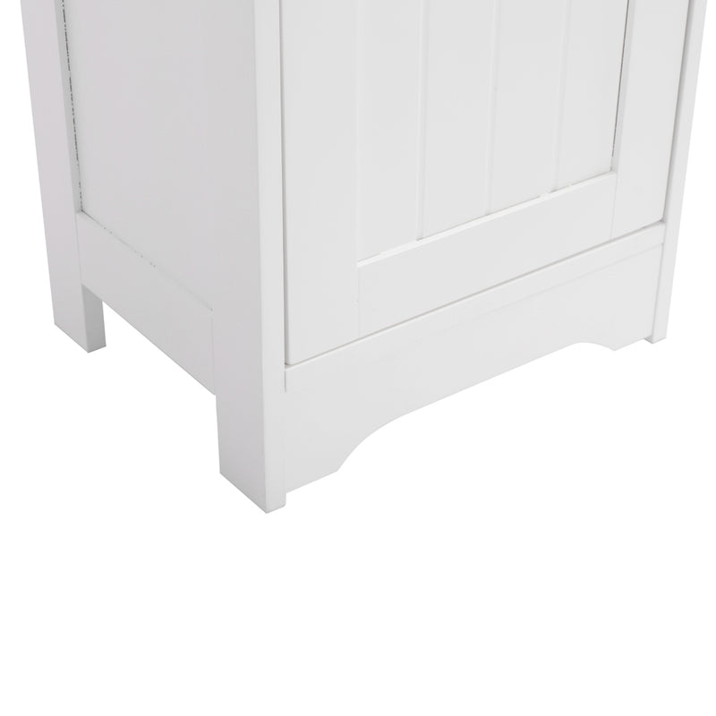 FCH One Door & Three Layers Bathroom Cabinet White