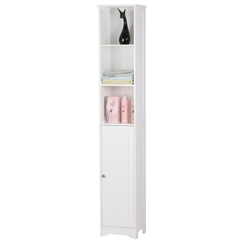 FCH One Door & Three Layers Bathroom Cabinet White