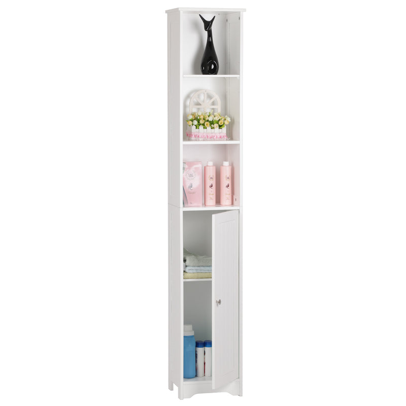 FCH One Door & Three Layers Bathroom Cabinet White