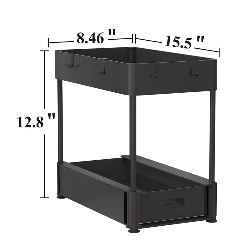 Two storage racks can be used for storage and storage under the sink