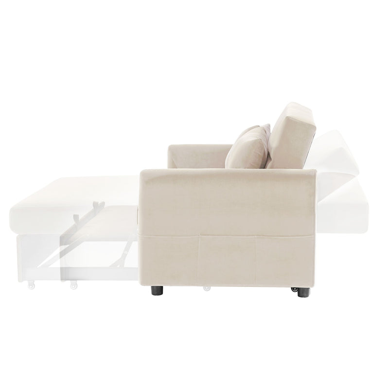 Double seat sofa bed sofa with pull-out bed