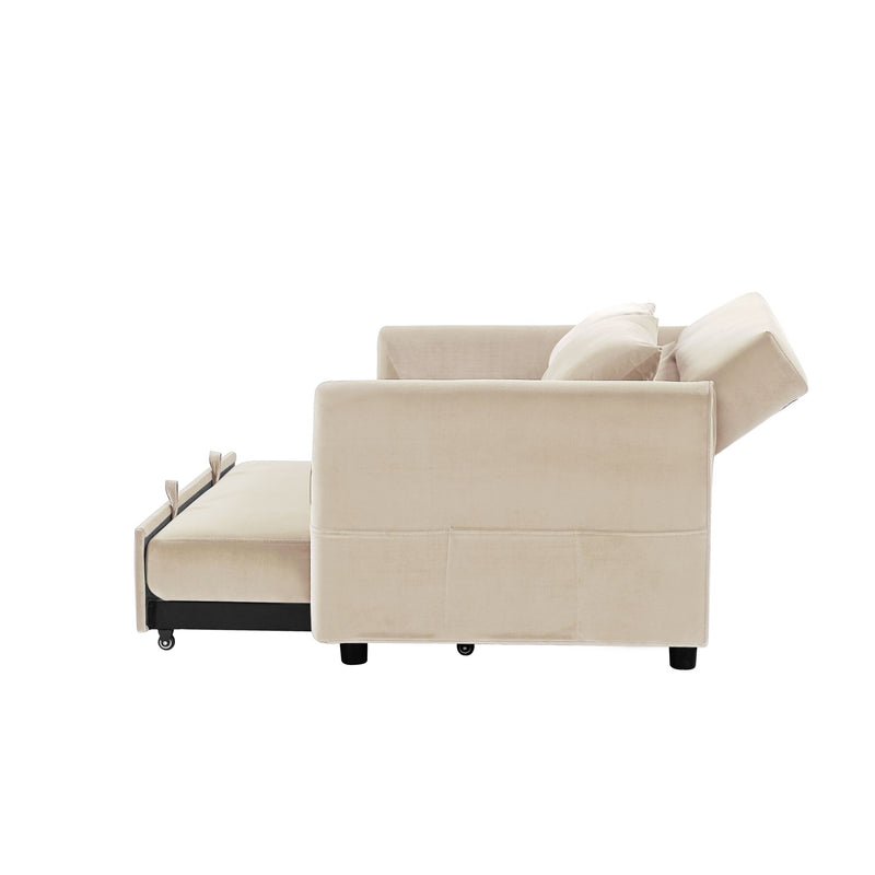 Double seat sofa bed sofa with pull-out bed