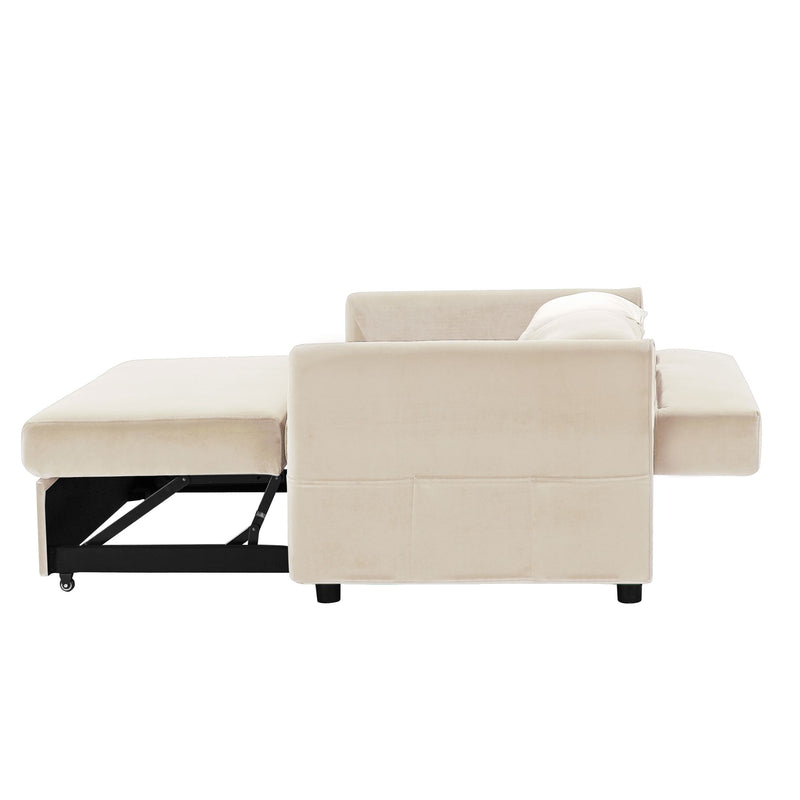 Double seat sofa bed sofa with pull-out bed