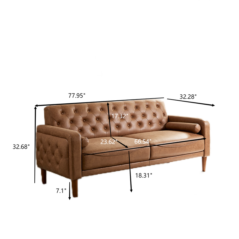 Comfortable leather PU sofa bed