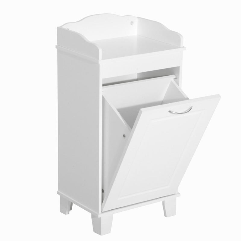 FrHome Organizer Hamper, Bathroom Storage Cabinet, White