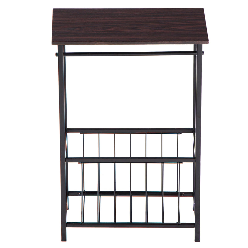 (37 x 20 x 55)cm Multifunctional Bathroom Table / Interior Side Table Tissue Magazine Rack Dark Brown