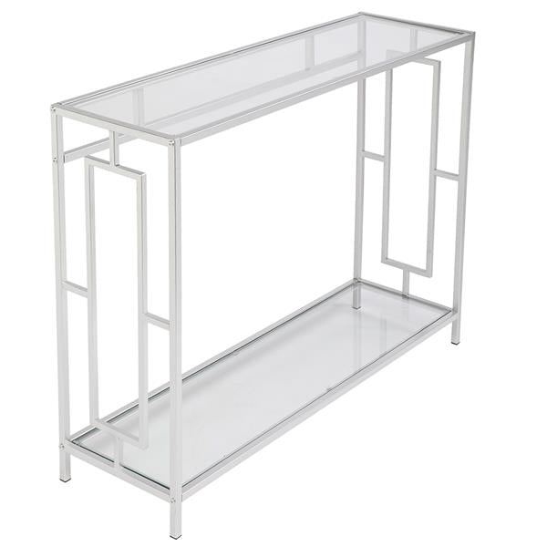 Toughened Glass Panel Console Table