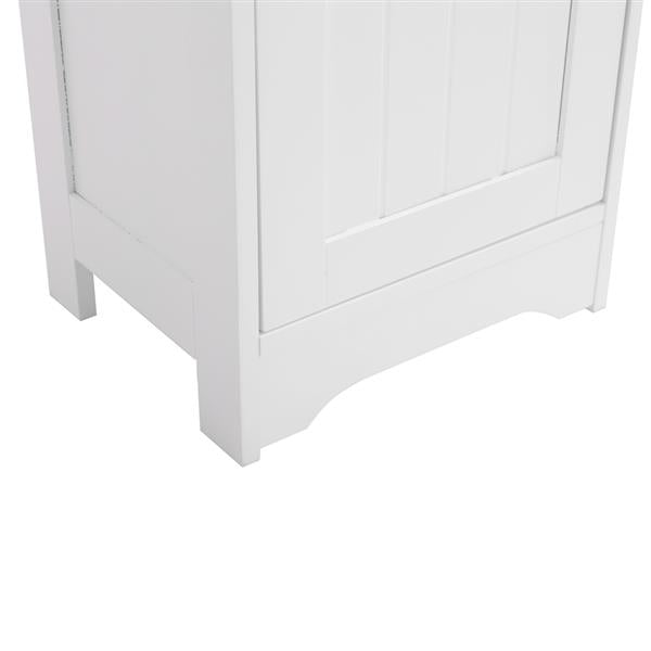 One Door & Three Layers Bathroom Cabinet White