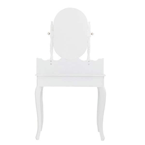 Single Mirror Jewelry Cabinet Dresser White