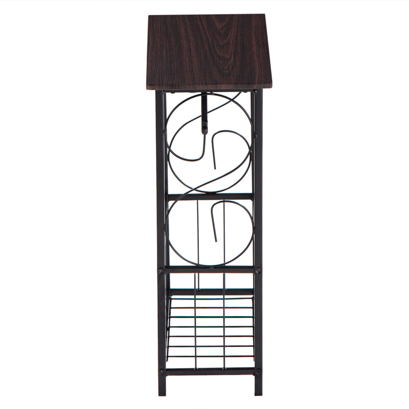 (37 x 20 x 55)cm Multifunctional Bathroom Table / Interior Side Table Tissue Magazine Rack Dark Brown