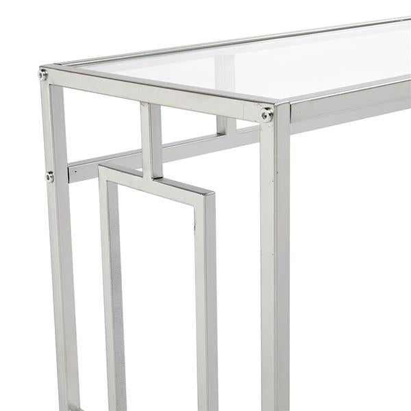 Toughened Glass Panel Console Table