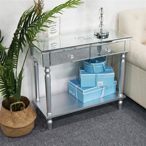 Two Drawers With Shelf Mirror Table Dressing Table Console Table