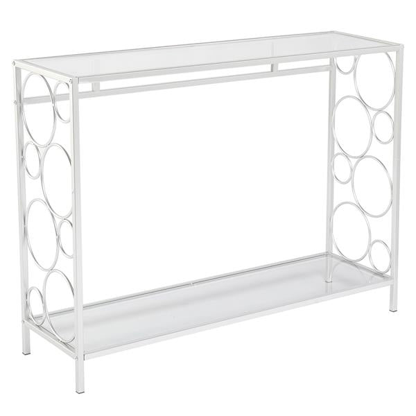 Toughened Glass Panel Console Table---Circle Shape