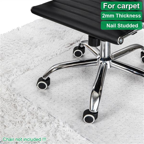 PVC Rectangle Floor Protection Mat Chair Mat with Nail Transparent