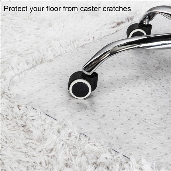 PVC Rectangle Floor Protection Mat Chair Mat with Nail Transparent